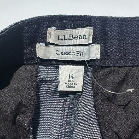 L.L Bean Denim Jean Skirt US 14 Regular Classic Fit Cotton Pockets Plus Classic - Picture 4 of 7